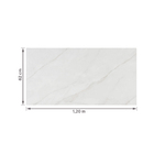 Piso Cerâmico Marmorizado Polido Borda Reta Interno 62x120cm Milano Ceral