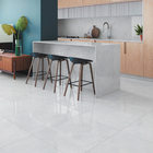 Piso Cerâmico Marmorizado Polido Borda Reta Interno 72x72cm Pulpis Grey Angelgres