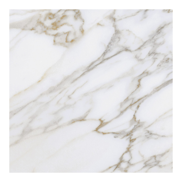 Piso Cerâmico Marmorizado Polido 75x75cm Interno Borda Reta Calacata Oro Lux Prime P75280 Embramaco