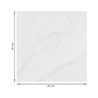 Piso Cerâmico Marmorizado Polido Borda Reta Interno 81x81cm Milano Ceral