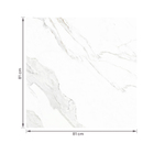 Piso Cerâmico Marmorizado Polido Borda Reta Interno 81x81cm Place Formigres