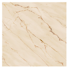 Piso Cerâmico Marmorizado Polido Borda Reta Interno 83x83cm Lua Bege Piso Forte