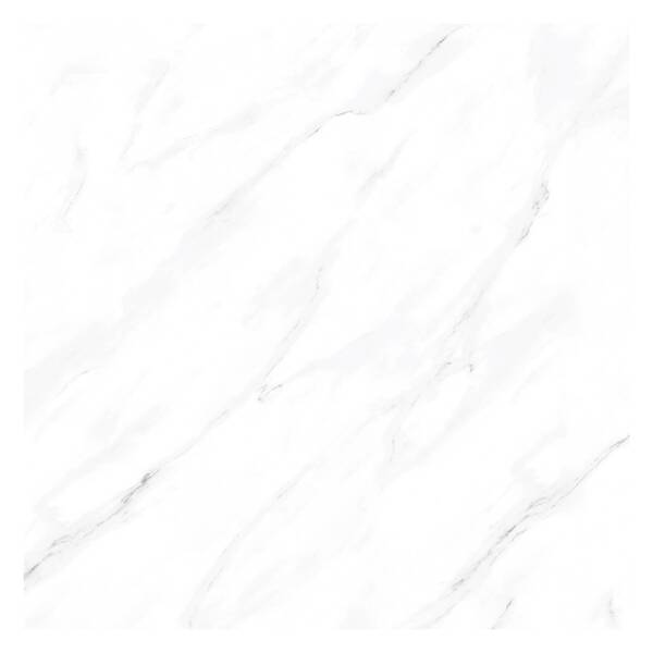 Piso Cerâmico Marmorizado Polido Borda Reta Interno 85x85cm Mont Blanc P85005 Embramaco