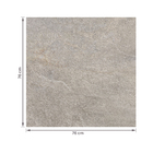 Piso Cerâmico Pedra Acetinado Borda Reta Externo 76x76cm Arenito Beige RT76020 Embramaco