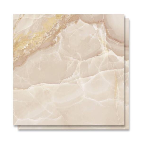 Piso Cerâmico Polido 75x75cm Caixa 2,23m² Karina Onix Pink Hd