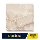 Piso Cerâmico Polido 75x75cm Caixa 2,23m² Karina Onix Pink Hd