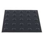 Piso Cola Tátil de Alerta de Borracha Preto Placa Daud