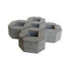 Piso Concregrama de Cimento Quadrado Natural 33X33X8cm Ns Pre Moldados