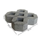 Piso Concregrama de Cimento Quadrado Natural 33X33X8cm Ns Pre Moldados
