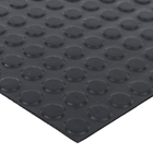 Piso de Borracha Botão Preto 50x50cm 4 Unidades Daud