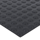 Piso de Borracha Botão Preto 50x50cm Daud