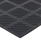 Piso de Borracha Estriado Preto 50x50cm Daud