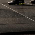 Piso de Borracha Fitness Preto 50x50cmx11mm Monocolor Peça Aubicon