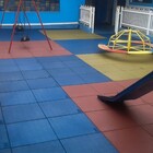 Piso de Borracha Impact Soft Play Azul 50x50x4cm 20 Peças Aubicon