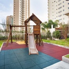 Piso de Borracha Impact Soft Play Azul 50x50x4cm 20 Peças Aubicon