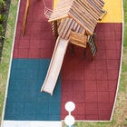 Piso de Borracha Impact Soft Play Terracota 50x50x4cm 20 Peças Aubicon