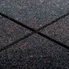 Piso De Borracha Monster 16mm - Placa 1,00x1,00m - Preto - De