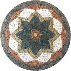 Piso Em Mosaico De Pedras Mandala Indiana Ii R0297 - 70 Cm