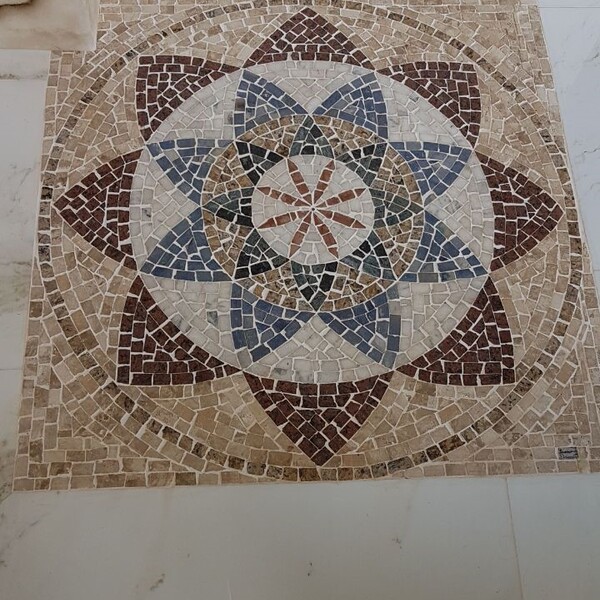 Piso Em Mosaico Mandala Indiana I R0296 - 80 Cm