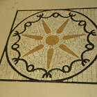 Piso Em Mosaico Romano Estrela E Proteção Em 7 Pontas - 130cm