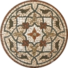 Piso Em Mosaico Romano Floral Renascentista - 150cm
