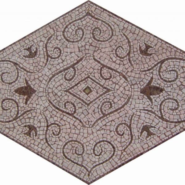 Piso Em Mosaico Romano Losango Romano - 80x160cm