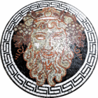 Piso Em Mosaico Romano O Deus Bacco - 150cm