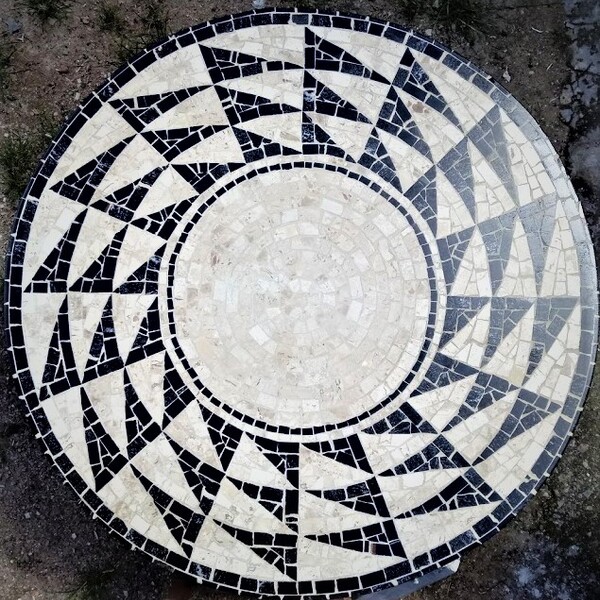 Piso Em Mosaico Romano Praça Da Prefeitura De Lisboa - 80cm