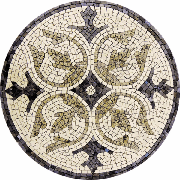 Piso Em Mosaico Romano Quatro Louros - 90cm