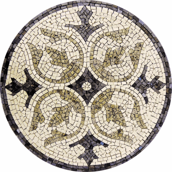 Piso Em Mosaico Romano Quatro Louros - 90cm