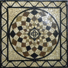 Piso Em Mosaico Romano Semente De Girassol Colorato I - 130cm