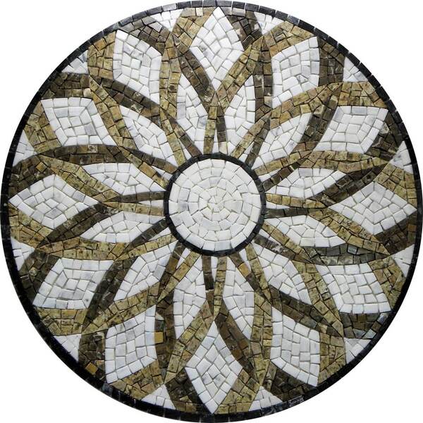 Piso Em Mosaico Romano Vortice - 80cm