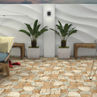 Piso Cerâmico Esmaltado Borda Arredondada 50x50cm modelo Bela Pietra Beige HD51818 Embramaco