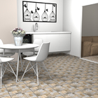 Piso Cerâmico Esmaltado Borda Arredondada 51x51cm modelo Topázio HD Casagrês