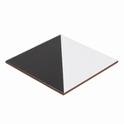 Piso Esmaltado Acetinado Borda Arredondada Geométrico 20x20cm