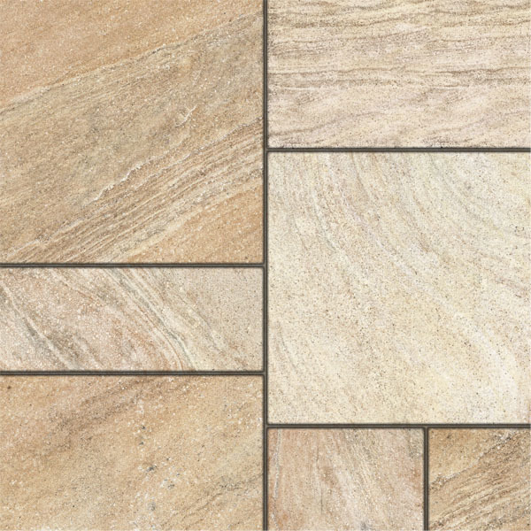 Piso Cerâmico Esmaltado Borda Arredondada 46x46cm modelo Diamantina Bege Casagrês