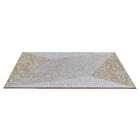 Piso Cerâmico Esmaltado Borda Arredondada 60x60cm modelo Mosaico Beige Geometric HD6124 Artens
