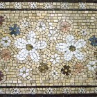 Piso Floral Em Mosaico Doppio Festone E Fiori - 80 Cm