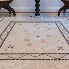 Piso Floral Em Mosaico Doppio Festone E Fiori - 80 Cm