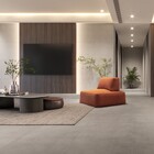 Piso Interno Cimento Esmaltado Acetinado Borda Reta Retificado 77x77cm 77006 Realce