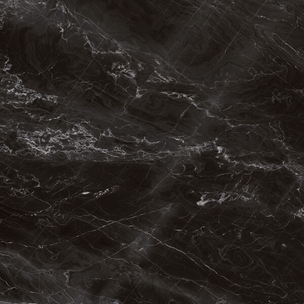 Piso Interno Marmorizado Esmaltado Polido Brilhante Borda Reta Retificado 81x81cm Midnight Grupo Ceral