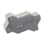 Piso Intertravado Onda Cinza Natural 12x24cm