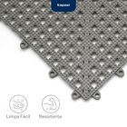 Piso Modular Acqua Kap 30cm x 30cm Kit 6 Peças Cinza Kapazi