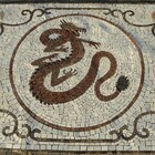 Piso Mosaico Dragão Chinês Para O Hall De Entrada - 70 Cm