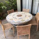 Piso Mosaico Lótus Mandala Indiana Iii R0297b - 90 Cm