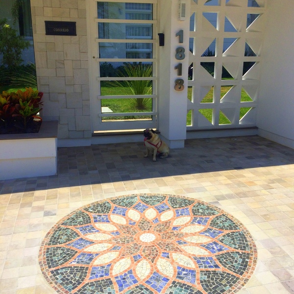 piso mosaico mandala vitral arabe r0262 100 cm
