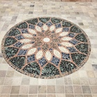 Piso Mosaico Mandala Vitral Árabe R0262 - 70 Cm