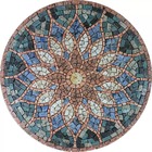 Piso Mosaico Mandala Vitral Árabe R0262 - 90 Cm