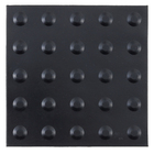 Piso Tátil Alerta Preto Placa 25x25cm Daud