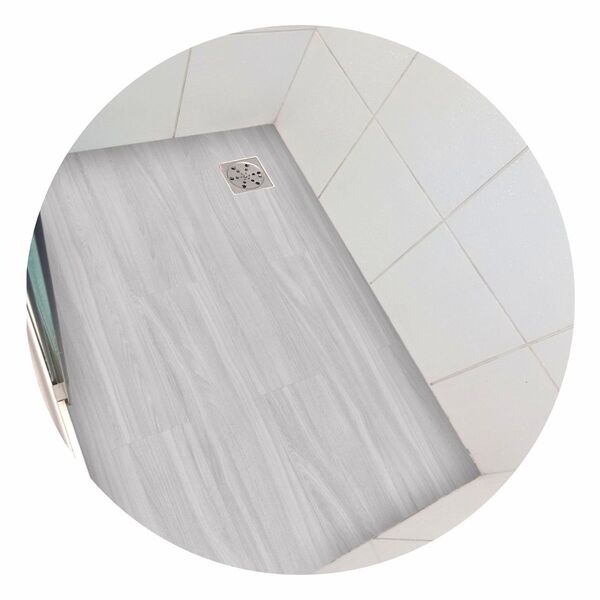 Piso Vinil Antiderrapante Para Box  Madeira Cinza - 1,20 X 0,